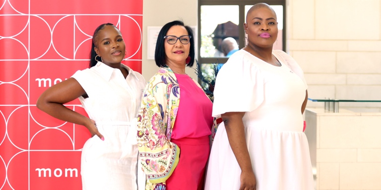 Momentum Unisa Household Financial Wellness Index insights were revealed on 25 November 2022 at the Science of Success Festival. Pictured here are Stanley Gabriel (Momentum), Veronica Lukwago (PWC),