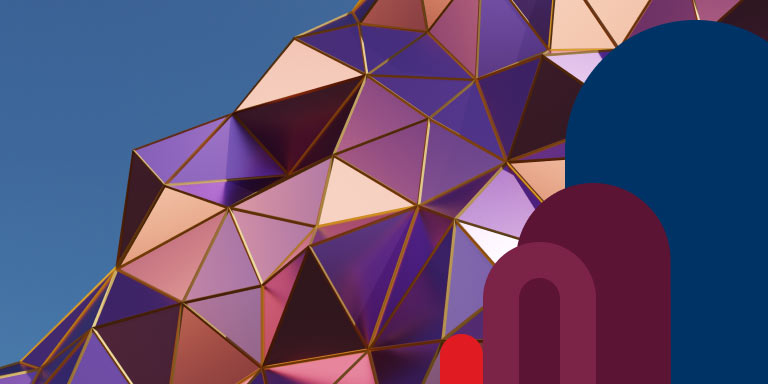 Contemporary and contracted-style geometric splicing patterns.