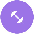 An icon of a dumbell.