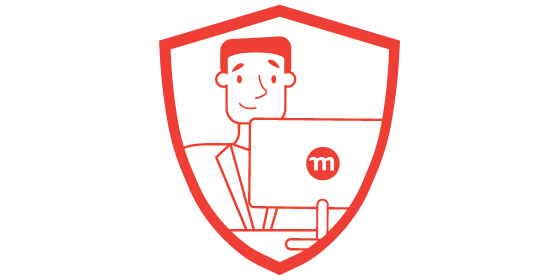 Illustration of a male employee.