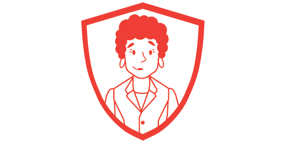 Illustration of a female business owner.